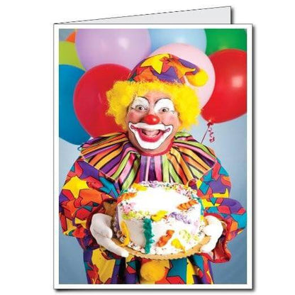 3' Stock Design Giant Birthday Card w/Envelope - Creepy Clowns