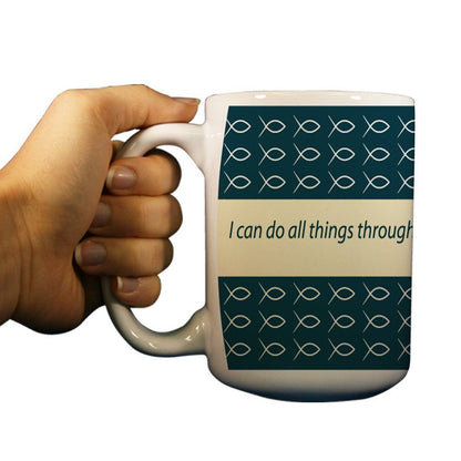 Philippians 4:13 Religious 15oz Coffee Mug