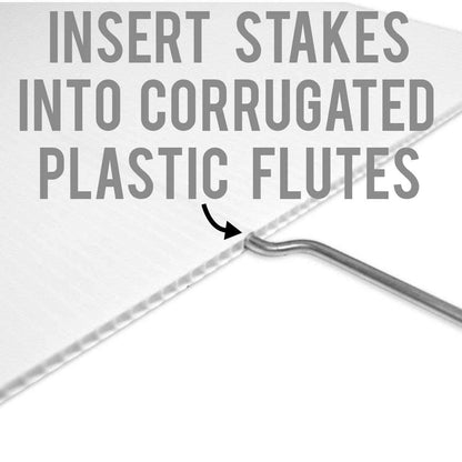 sign stakes in corrugated plastic