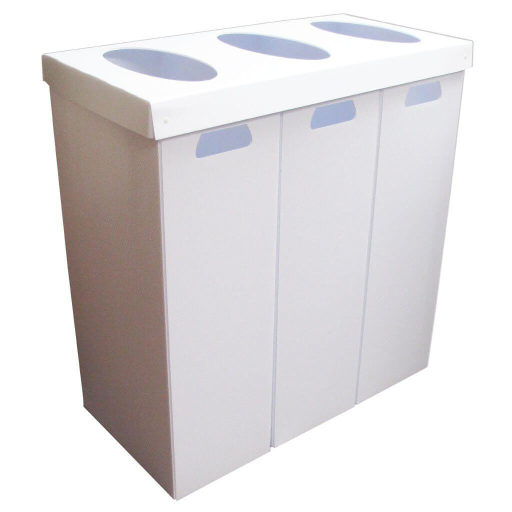 36.5 Gallons Corrugated Plastic Trash Cans (Blank), VictoryStore