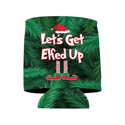 Custom Christmas Can Cooler - Let's Get Elfed Up