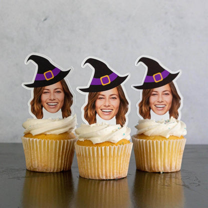 Custom Halloween Cupcake Toppers (Witch Hat)