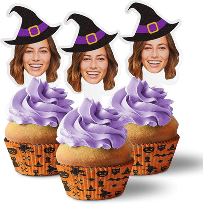 Custom Halloween Cupcake Toppers (Witch Hat)