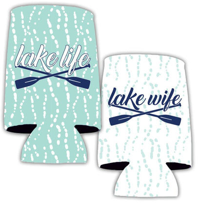 Custom Lake Wife Lake Life Bachelorette Slim Can Cooler Set (21234)