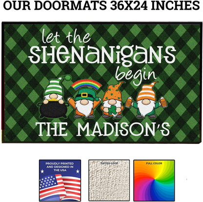 Custom Let the Shenanigans Begin Doormat