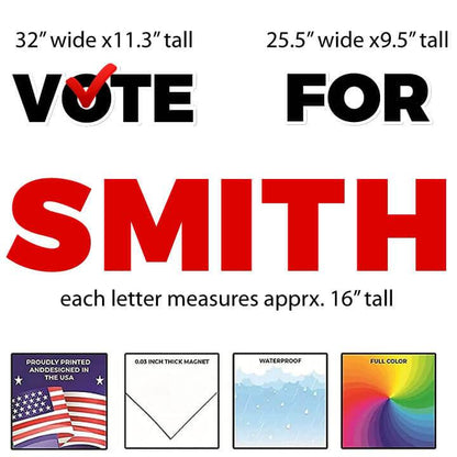 Custom Political Campaign Garage Door Magnets