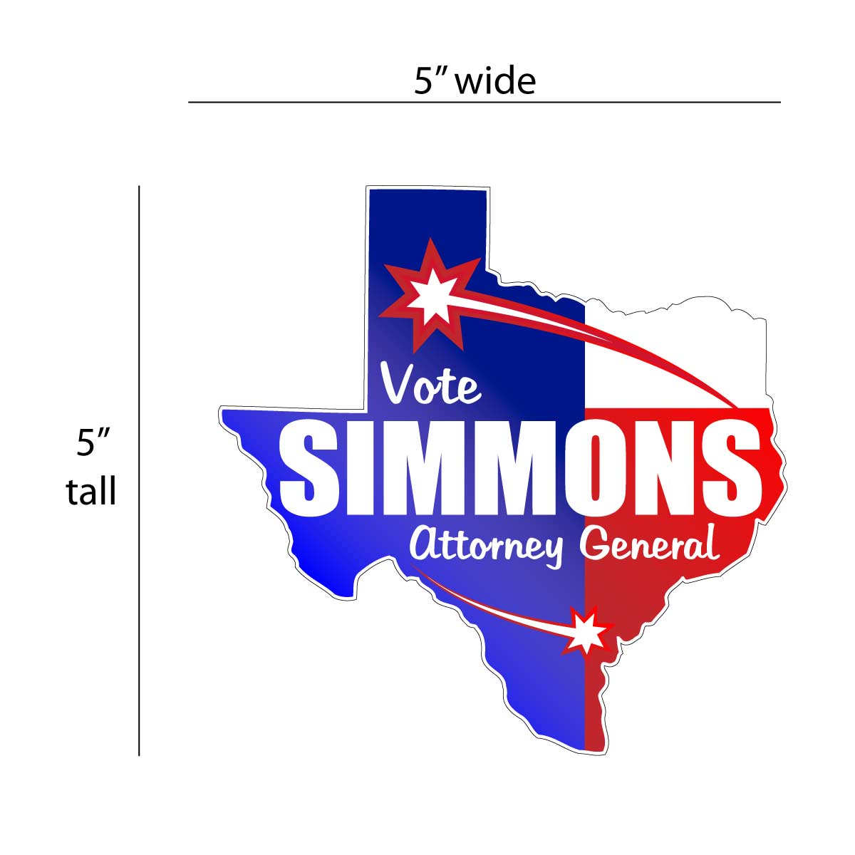 Custom State Shaped Refrigerator Decals