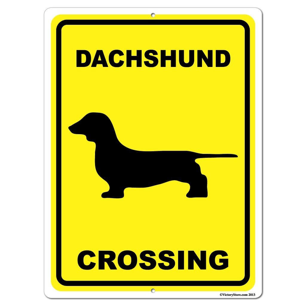 Dachshund Crossing Sign or Sticker | VictoryStore – VictoryStore.com