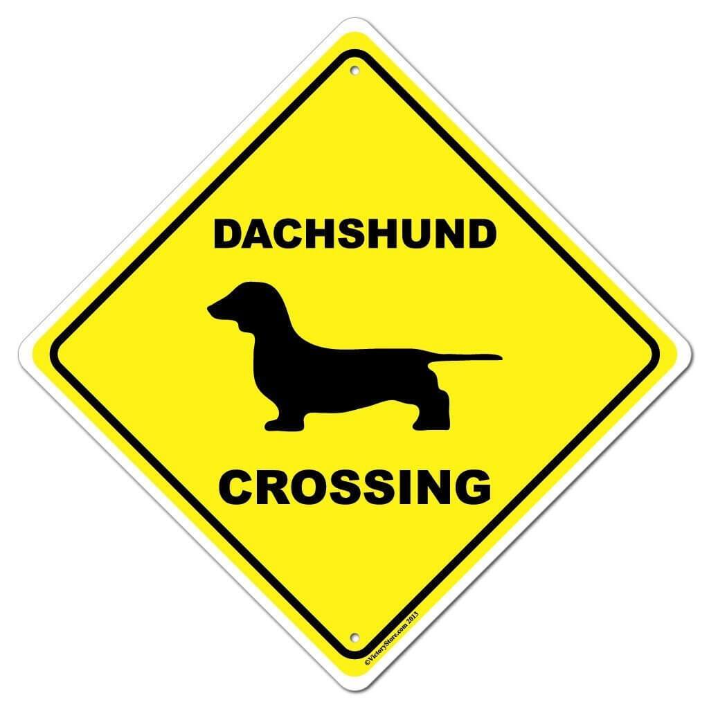 Dachshund Crossing Sign or Sticker | VictoryStore – VictoryStore.com