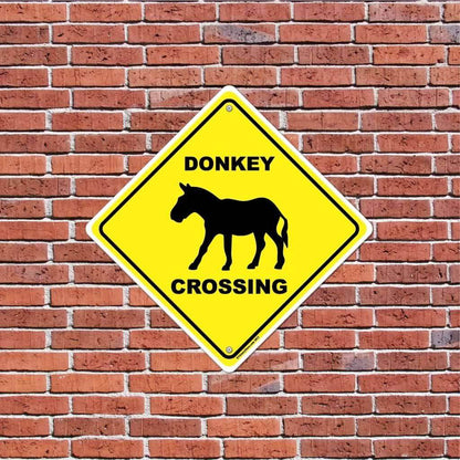 Donkey Crossing Sign or Sticker