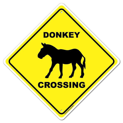 Donkey Crossing Sign or Sticker