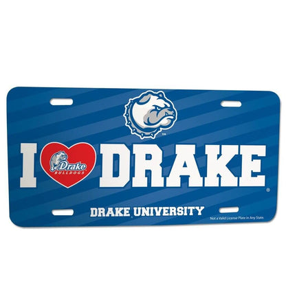 Drake University - License Plate - I Love Drake