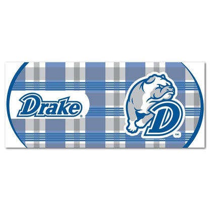 Drake University 15oz Coffee Mug - Plaid Background