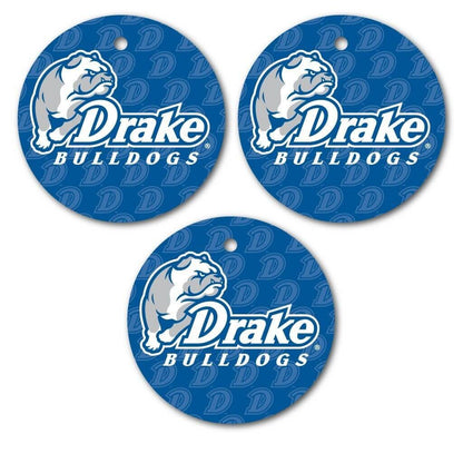 Drake University Ornament - Set of 3 Circle Shapes - FREE SHIPPING