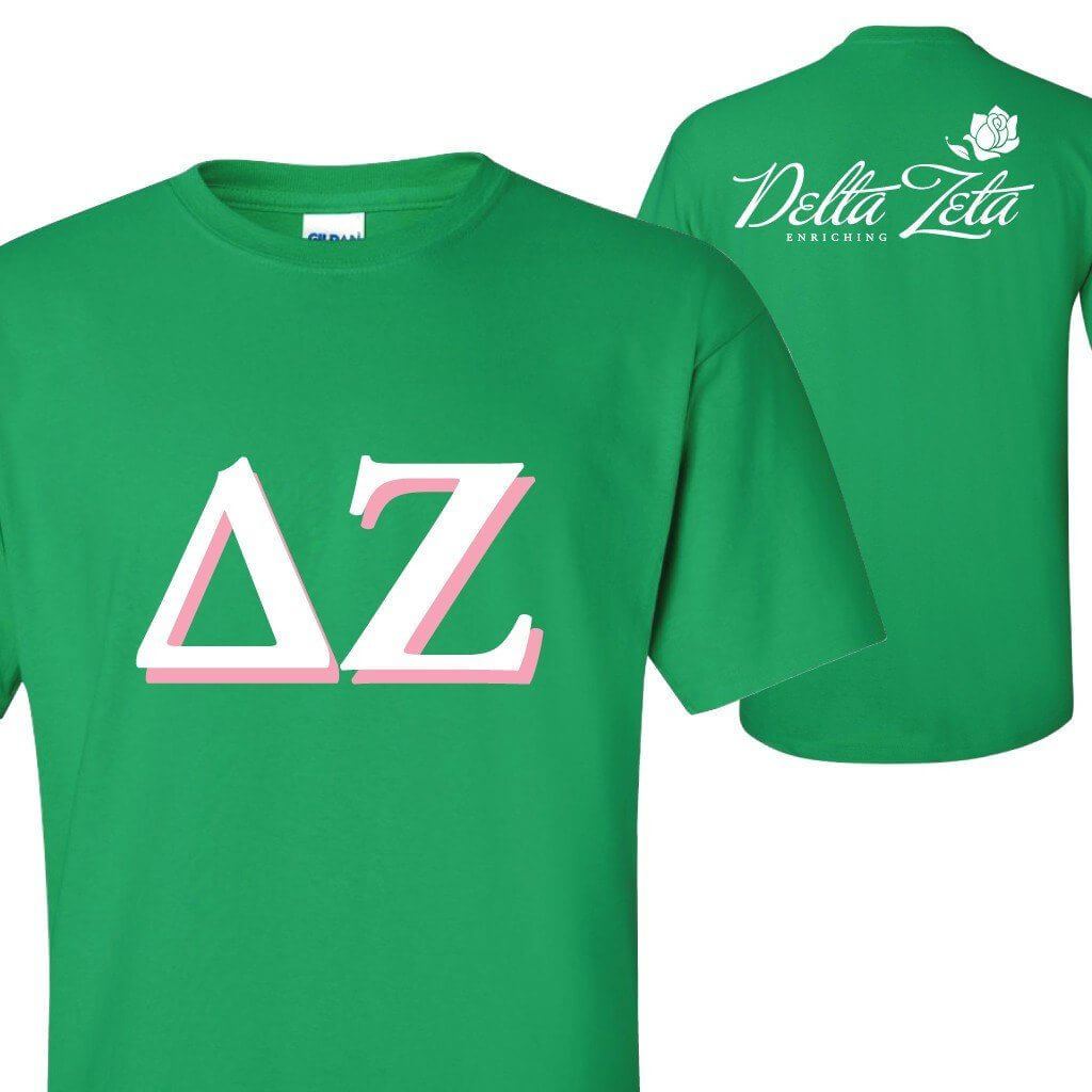 Delta Zeta | Greek Letters & Logo T-Shirt | VictoryStore