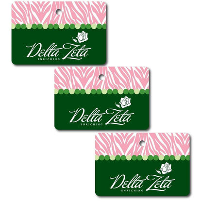 Delta Zeta Ornament - Set of 3 Rectangle Shapes - FREE SHIPPING