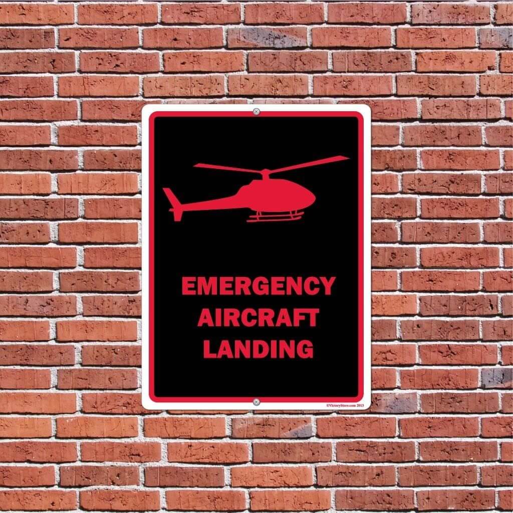 Emergency Aircraft Landing Sign or Sticker - #1