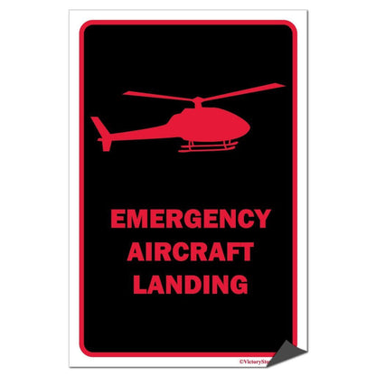 Emergency Aircraft Landing Sign or Sticker - #1