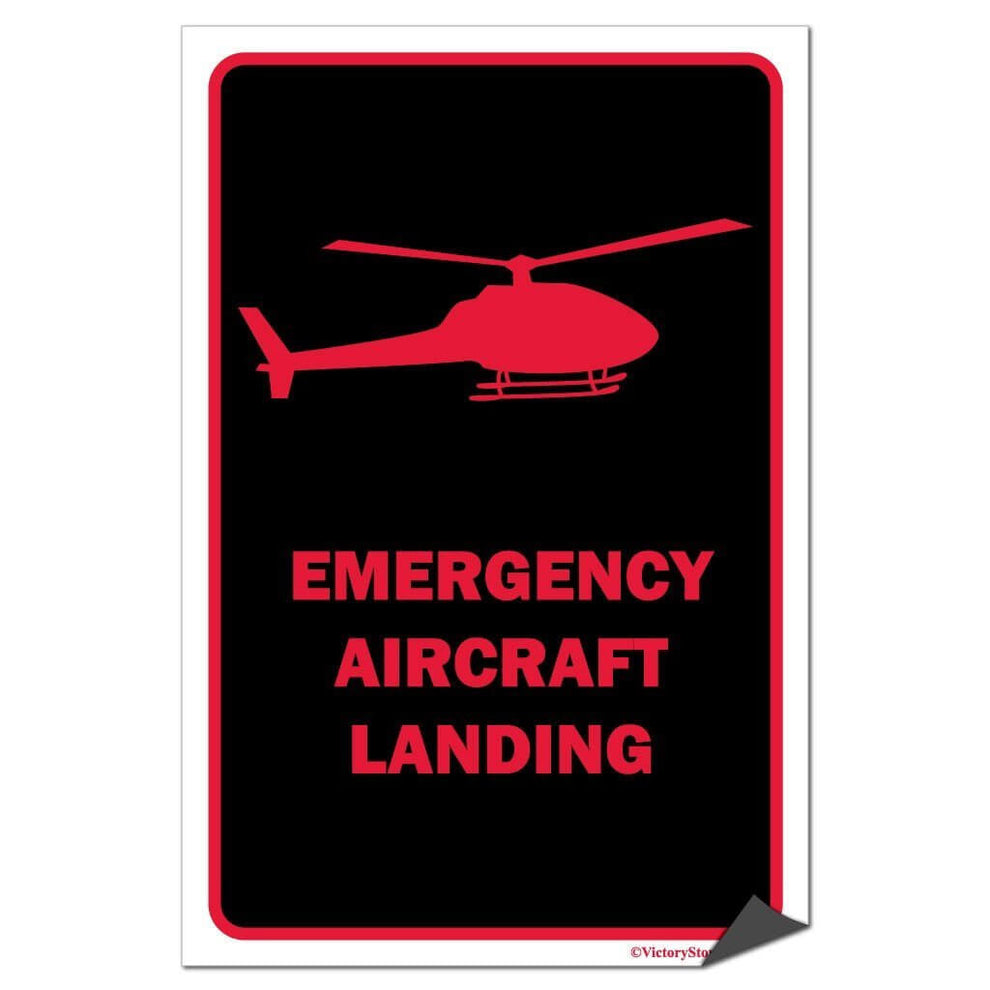 Emergency Aircraft Landing Sign or Sticker | VictoryStore ...