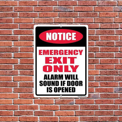 Emergency Exit Only Sign or Sticker