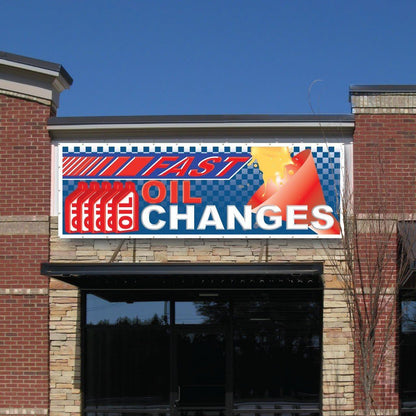 Oil Change Fast Vinyl Banner with Grommets