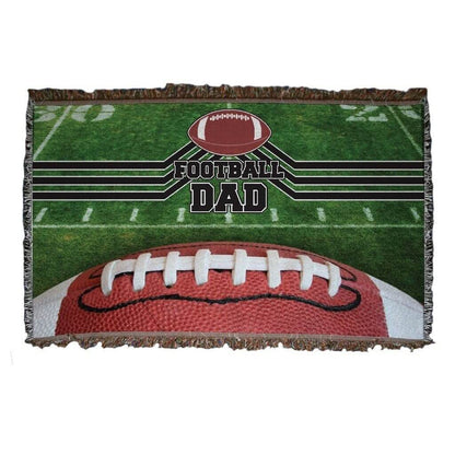 Football Dad Woven Blanket