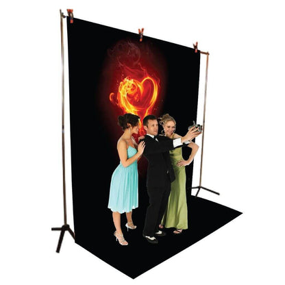 Burning Heart Vinyl Photography Backdrop - 8'x10' or 8'x14'