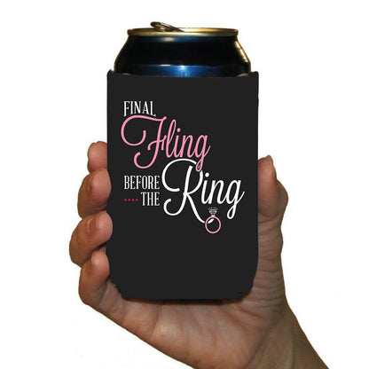 fling before the ring koozie