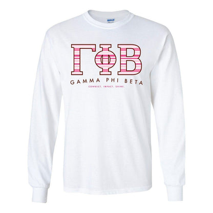 Gamma Phi Beta Long Sleeve T-shirt Greek Letter Design