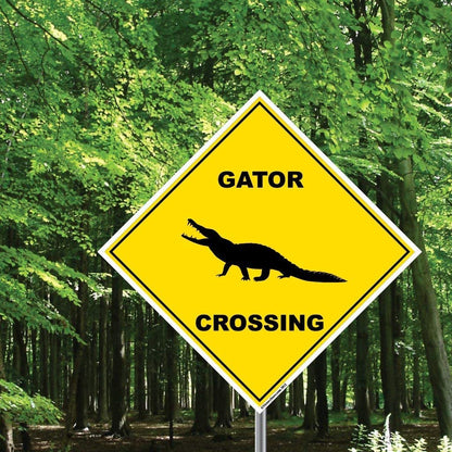 Gator Crossing Sign or Sticker