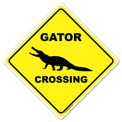 Gator Crossing Sign or Sticker