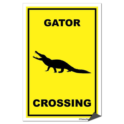 Gator Crossing Sign or Sticker