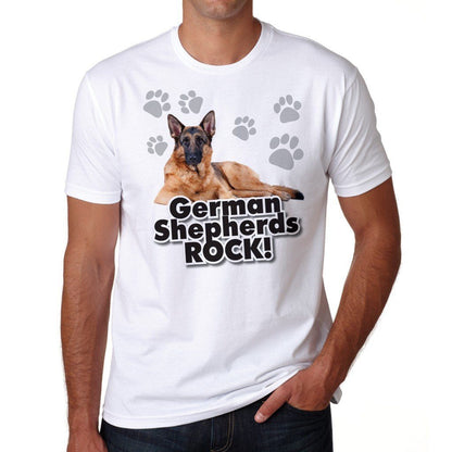 German Shepherds Rock! White T-Shirt - FREE SHIPPING