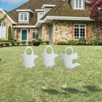 halloween ghost cutout yard sign