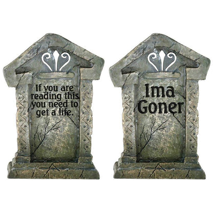 Fake Tombstones Halloween Yard Decoration Set of 6 - FREE SHIPPING