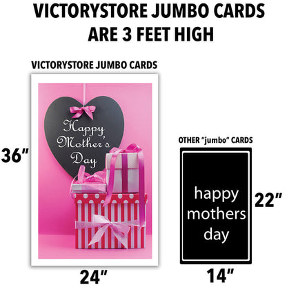 Giant Pink Mother's Day Greeting Card