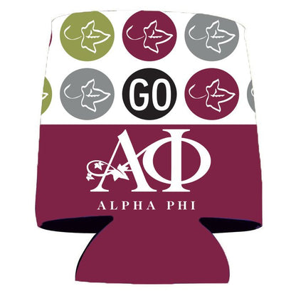 Go Alpha Phi Polka Dots Can Cooler Set