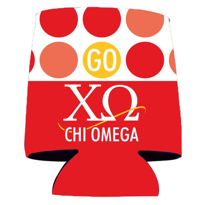 Go Chi Omega! Polka Dots Can Cooler Set