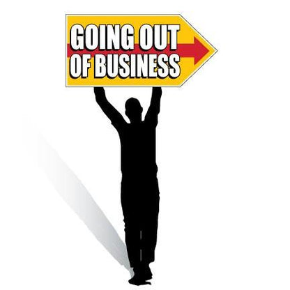 Going Out of Business Spinner Signs