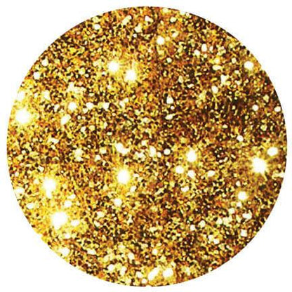 Gold sparkle swatch