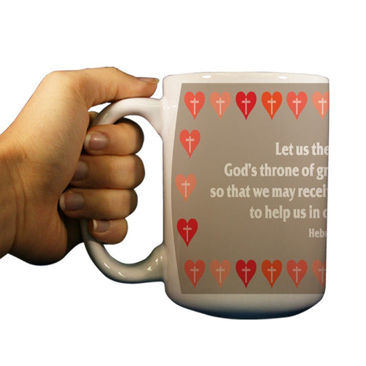 Hebrews 4:16 Religious 15oz Coffee Mug