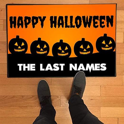 custom halloween doormat