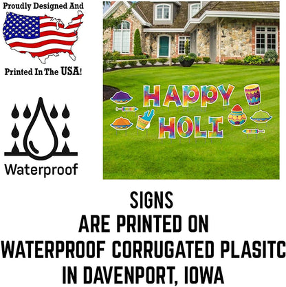 Happy Holi Festival Yard Signs