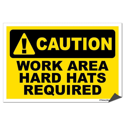 Hard Hats Required Sign or Sticker - #3