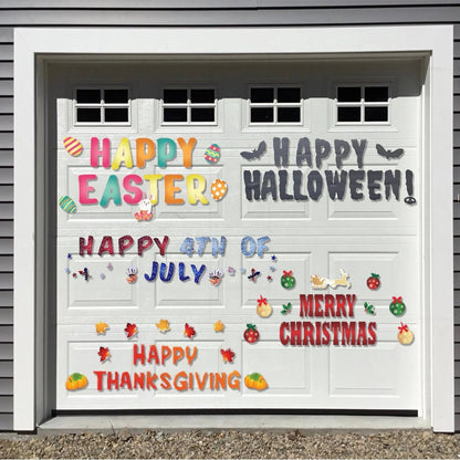 Holiday Magnet Garage Door Set