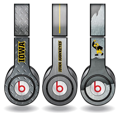 University of Iowa - Set of 3 Metal Patterns - Skins for Beats Solo HD - FREE SHIPPING