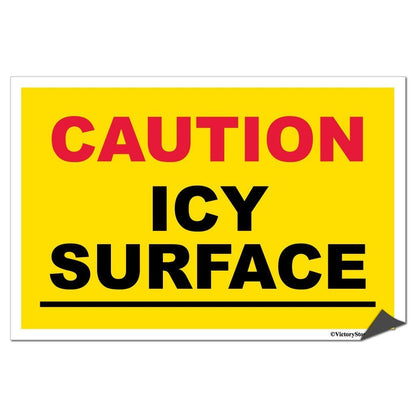 Icy Surface Caution Sign or Sticker - #7