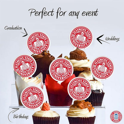 Illinois State Cupcake Toppers - Officially Licensed