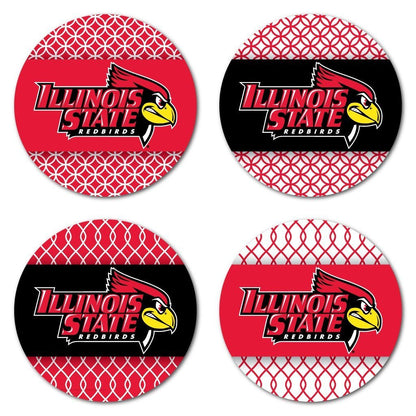 Illinois State University Pattern Design Coaster Set of 4 - FREE SHIPPING