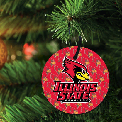 Illinois State University Aluminum Circle Shaped Ornament Set of 3 - FREE SHIPPING